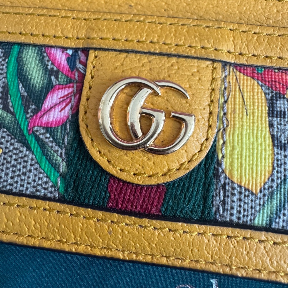 Gucci Floral Print Canvas Ophidia Card Holder - Picture 3 of 7
